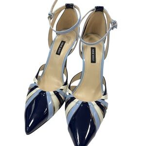 Nine West Women's Navy and Light Blue Heels